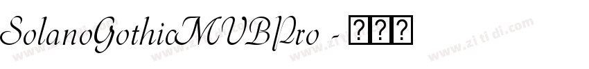SolanoGothicMVBPro 字体转换